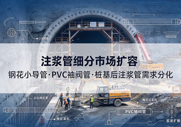 宛城注浆管细分市场扩容，隧道钢花小导管、PVC 袖阀管、桩基后注浆管需求分化